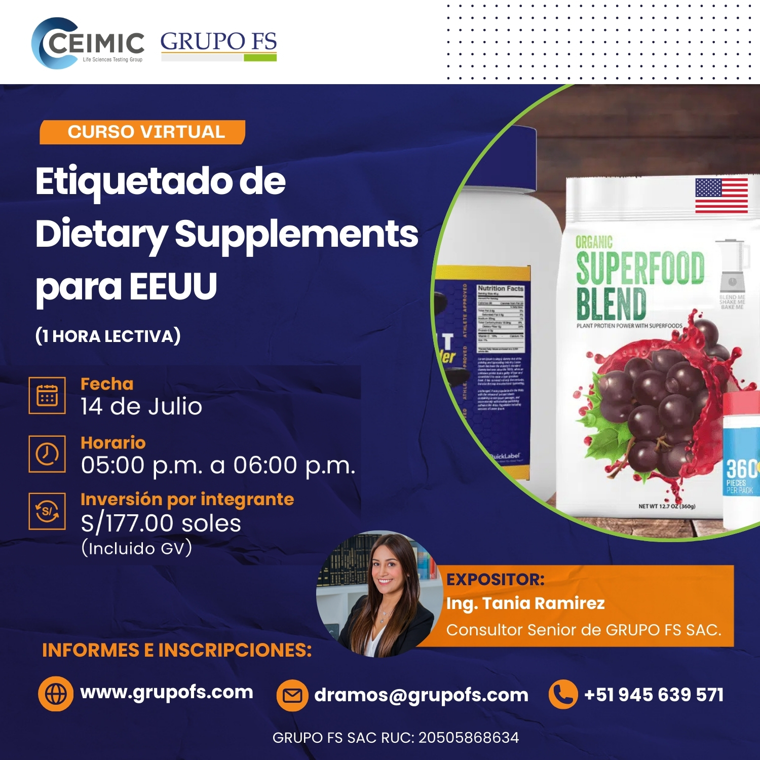 ETIQUETADO DE DIETARY SUPPLEMENTS PARA EEUU 